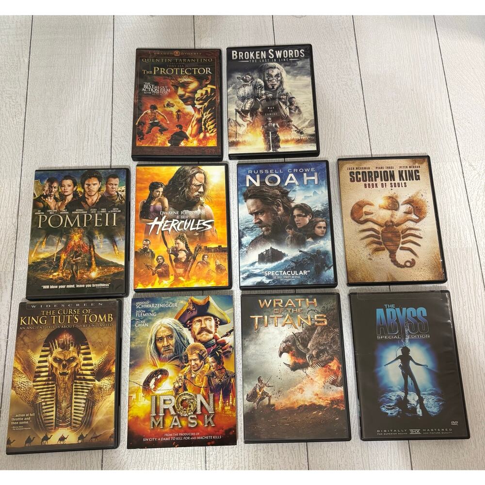 10 Movie DVD Bundle Epic Battles, Ancient Myths, and Heroic Journeys